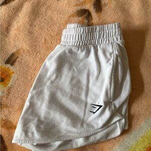 Gymshark white lounge shorts